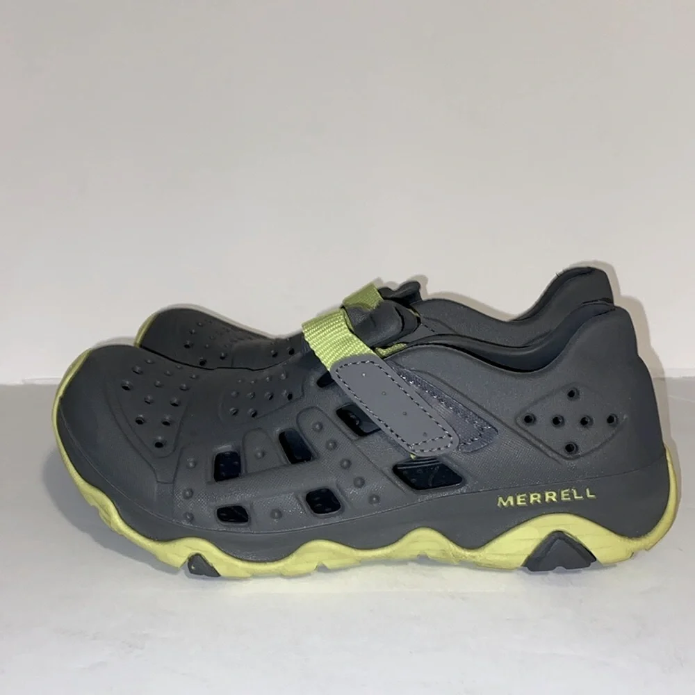Merrell Kids Rubber Hydro 2.0 Grey Green Sneaker Sandal Shoes